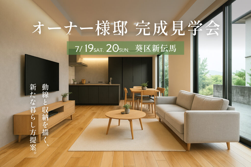 「回遊できる収納上手な家」完成見学会【静岡市葵区】