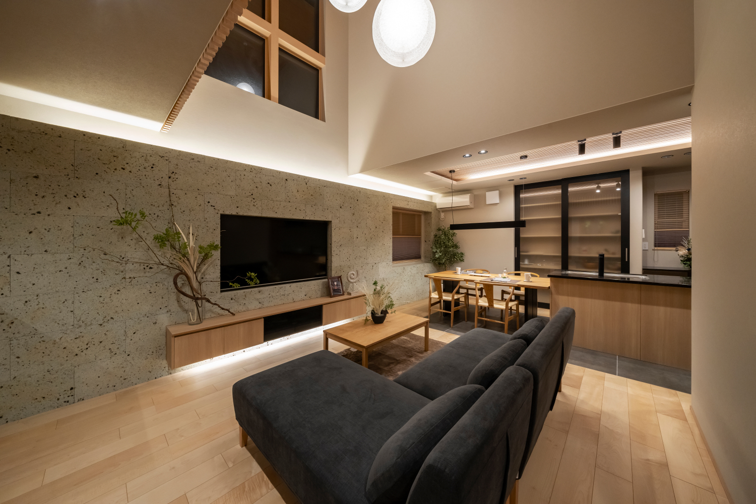 静岡市にあるマルモホーム大浜モデルハウスの外観。和モダンな佇まい