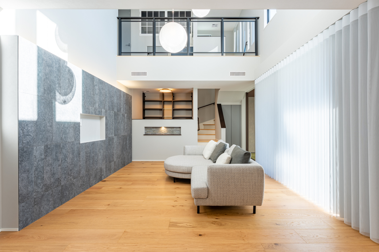 圧倒的開放感のナチュラルなリビング